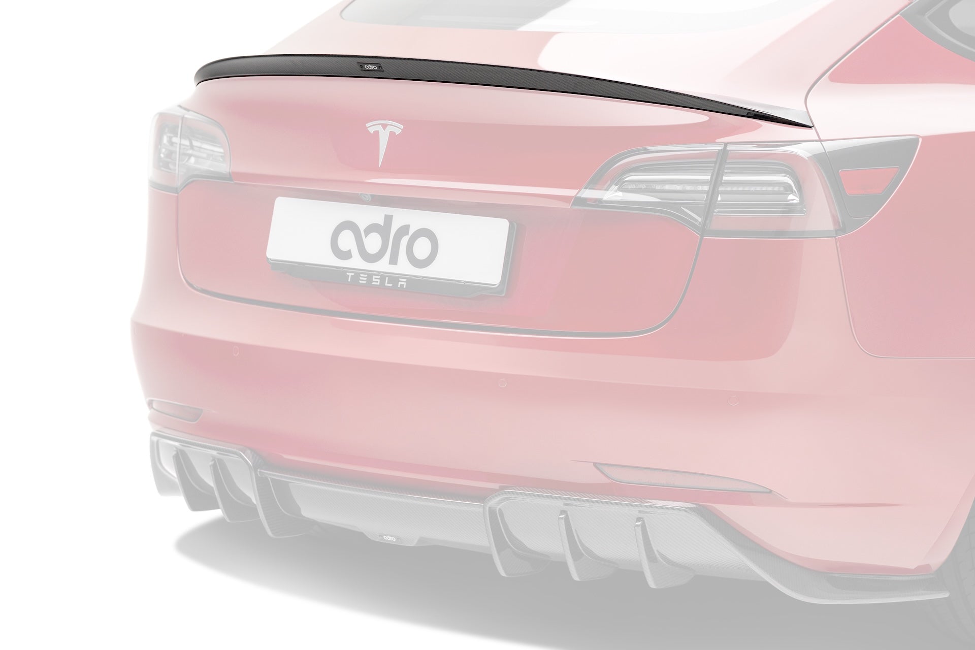 Tesla Model 3 Dry Carbon Fiber Spoiler V1 2019+