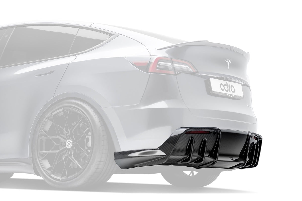 Tesla Model Y V1 Dry Carbon Fiber Rear Diffuser 2022-2024