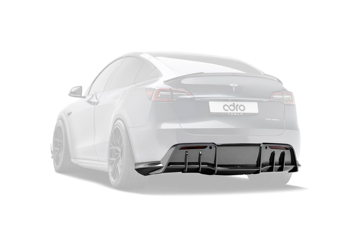 Tesla Model Y V1 Dry Carbon Fiber Rear Diffuser 2022-2024