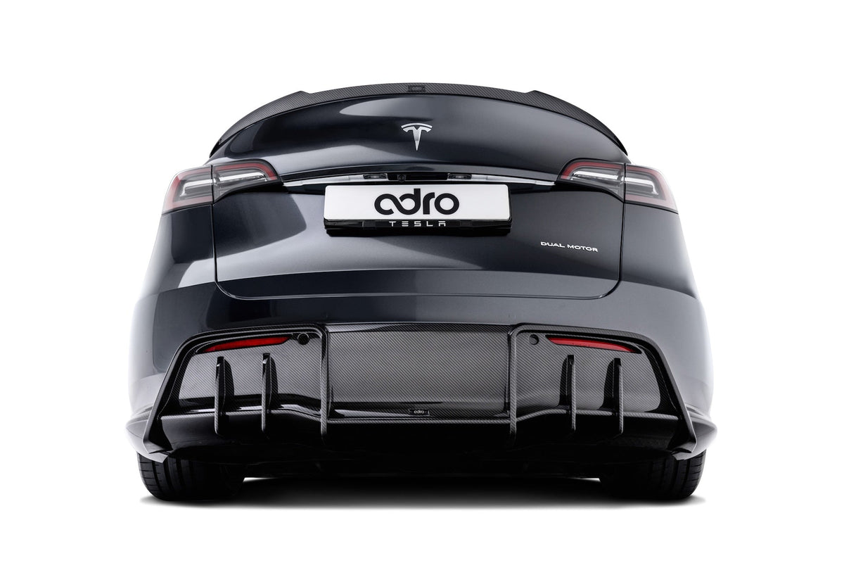 Tesla Model Y V1 Dry Carbon Fiber Rear Diffuser 2022-2024