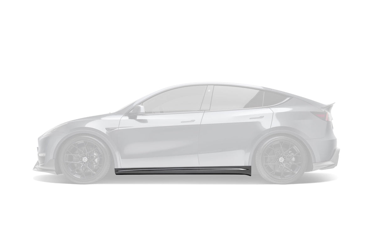 Tesla Model Y V1 Dry Carbon Fiber Side Skirts 2022-2024