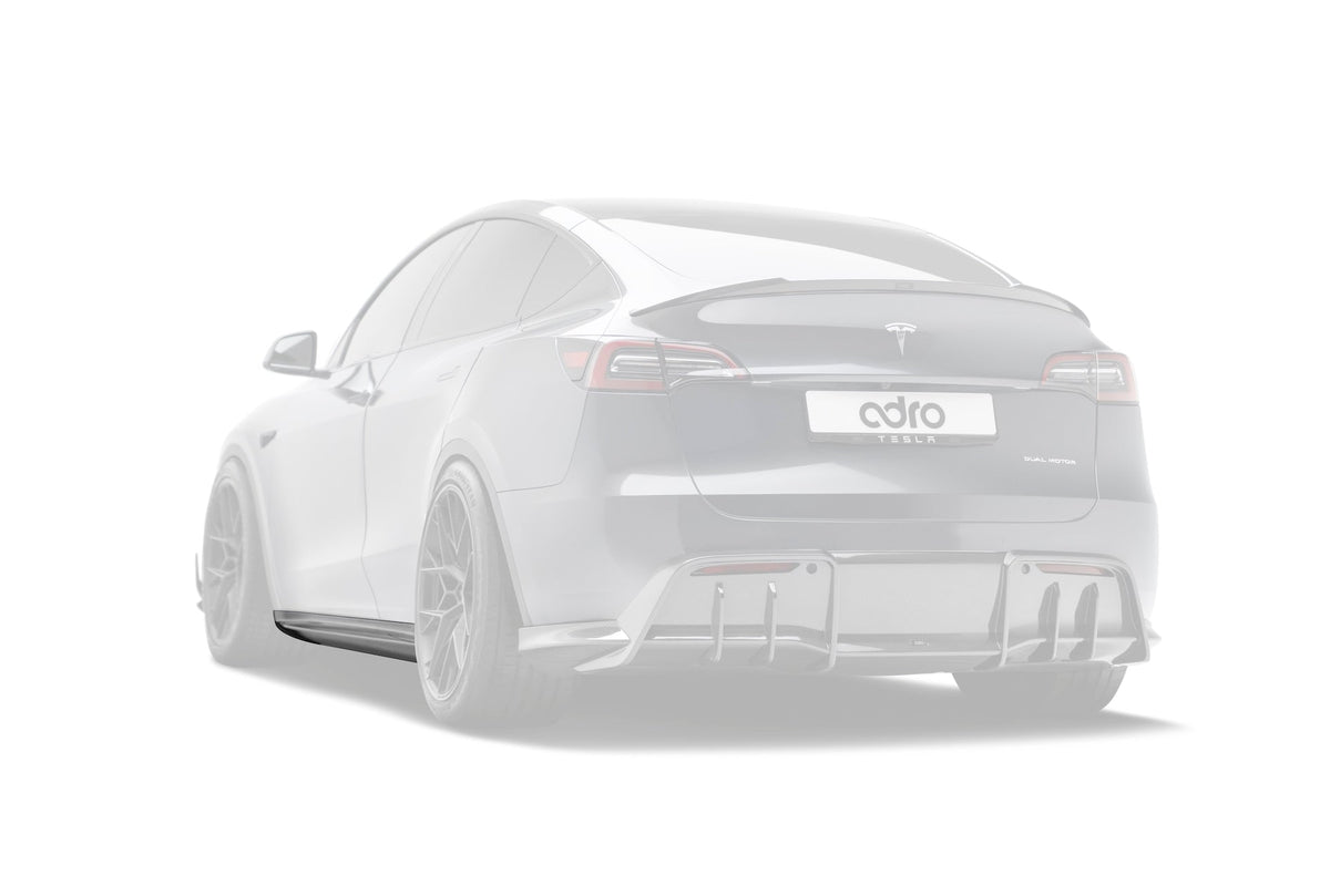 Tesla Model Y V1 Dry Carbon Fiber Side Skirts 2022-2024