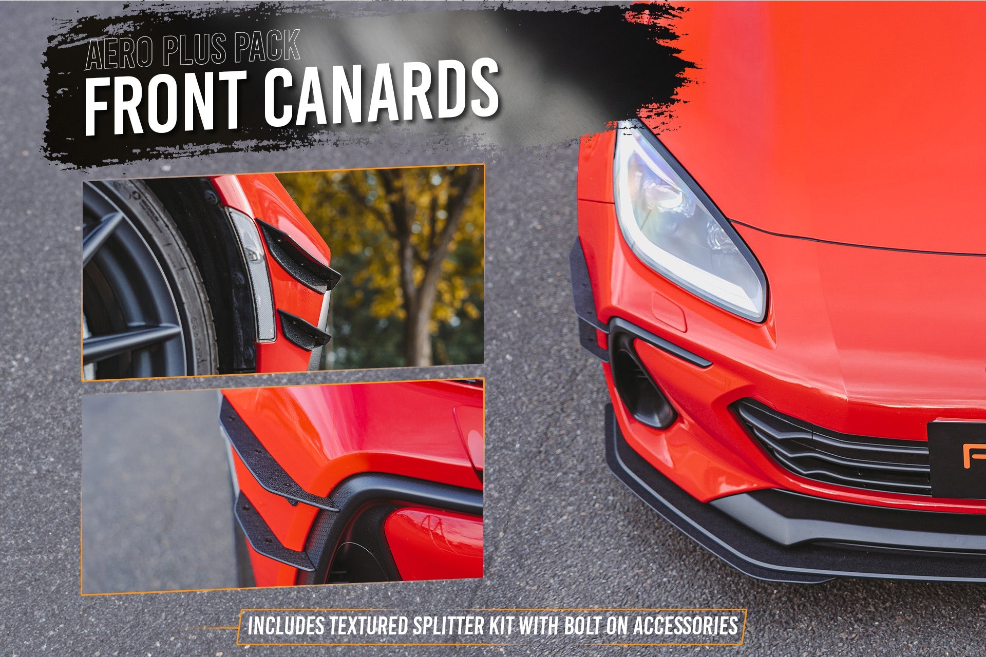 Flow Designs ZD8 BRZ Full Lip Splitter Set (TEXTURED BLACK) - iilumolab