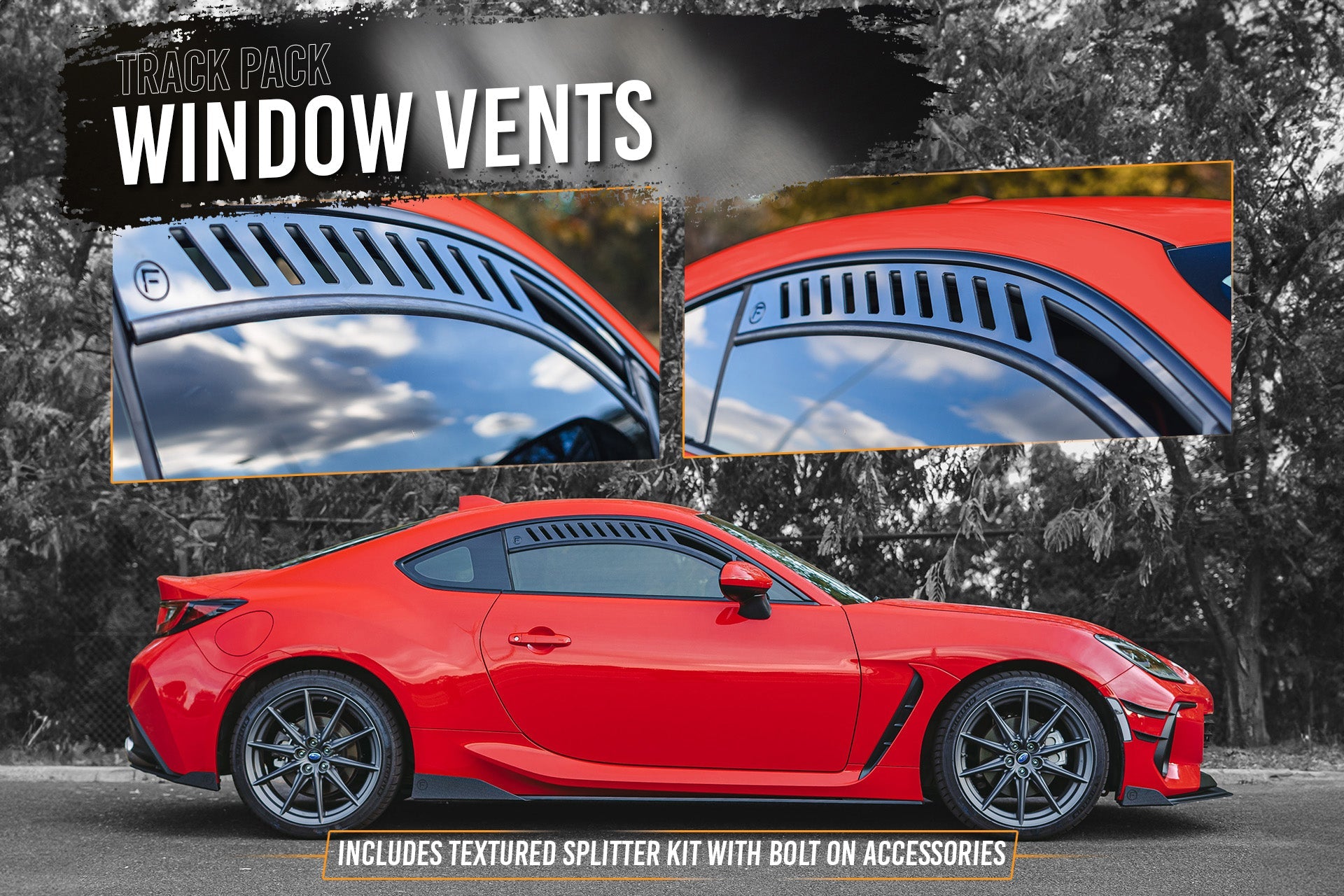 ZD8 BRZ Full Lip Splitter Set (TEXTURED BLACK) - iilumolab