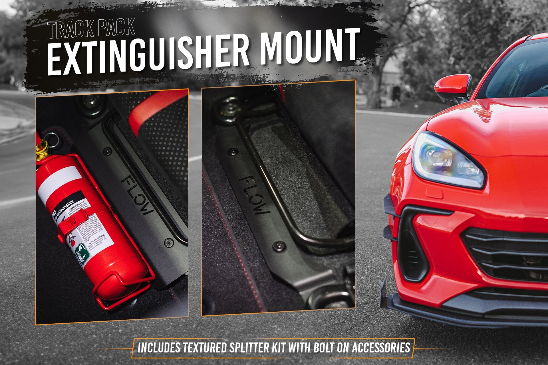 Flow Designs ZD8 BRZ Full Lip Splitter Set (TEXTURED BLACK) - iilumolab