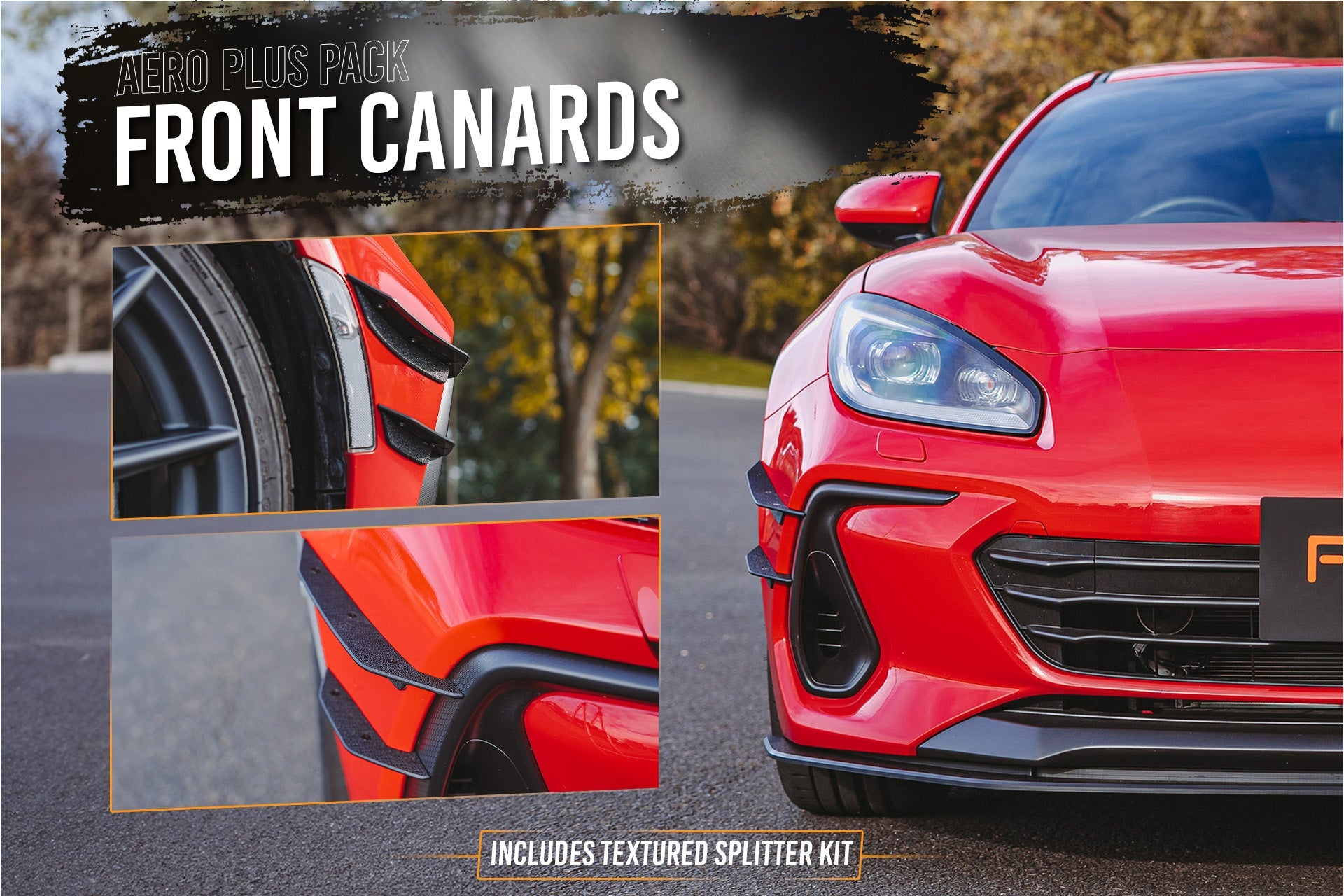 Flow Designs ZD8 BRZ Full Lip Splitter Set (TEXTURED BLACK) - iilumolab
