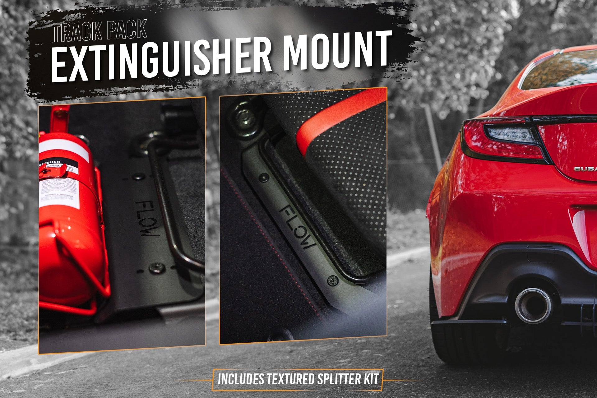 Flow Designs ZD8 BRZ Full Lip Splitter Set (TEXTURED BLACK) - iilumolab