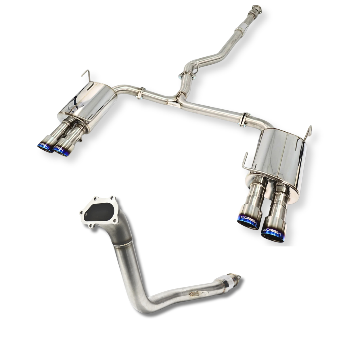 Korsh Auto Turbo Back Exhaust for Subaru WRX 2011-2014/STI 2011-2021 - Stainless Steel with Titanium Tips