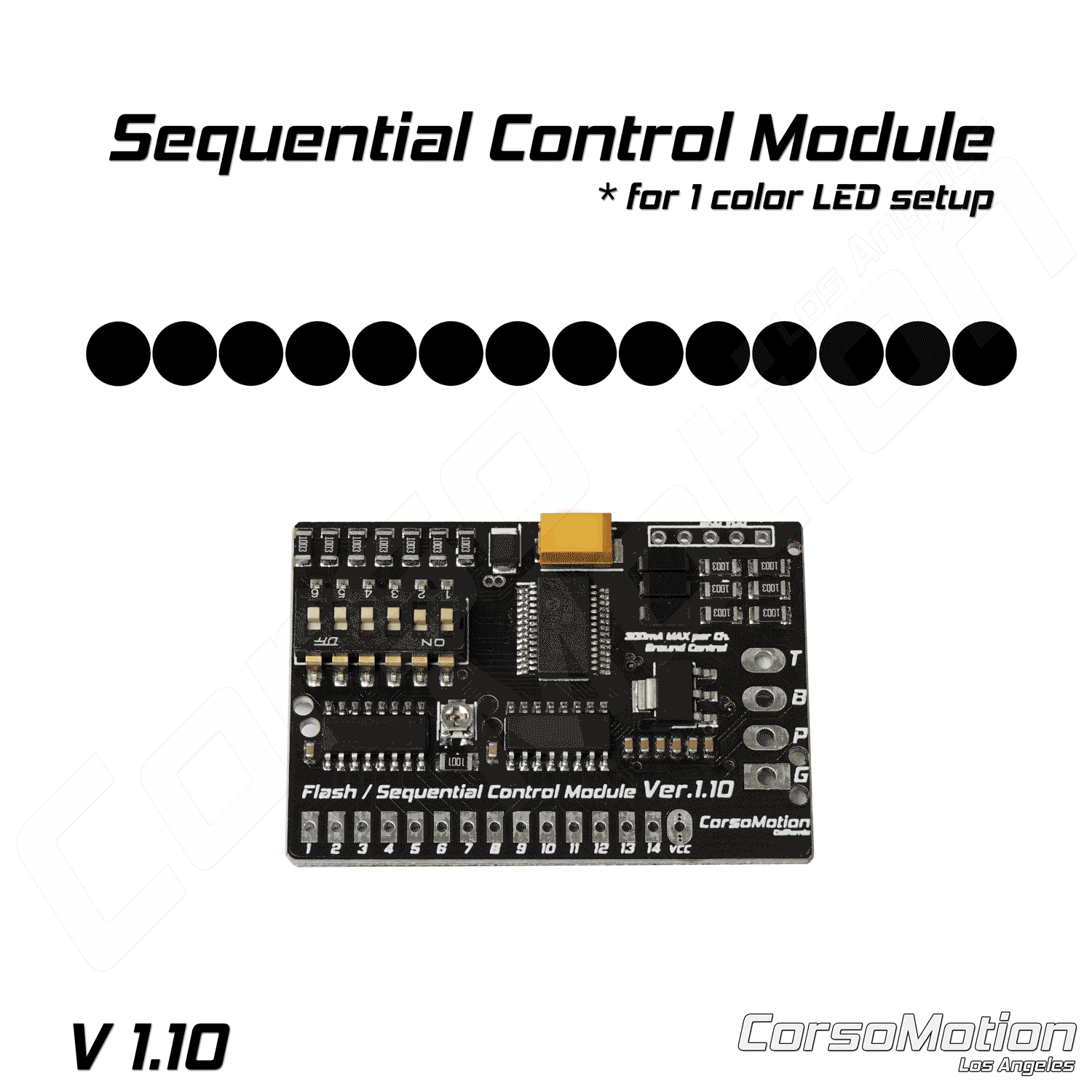 CORSOMOTION : V1 LED SEQUENCER (SINGLE COLOUR SETUP) - iilumo