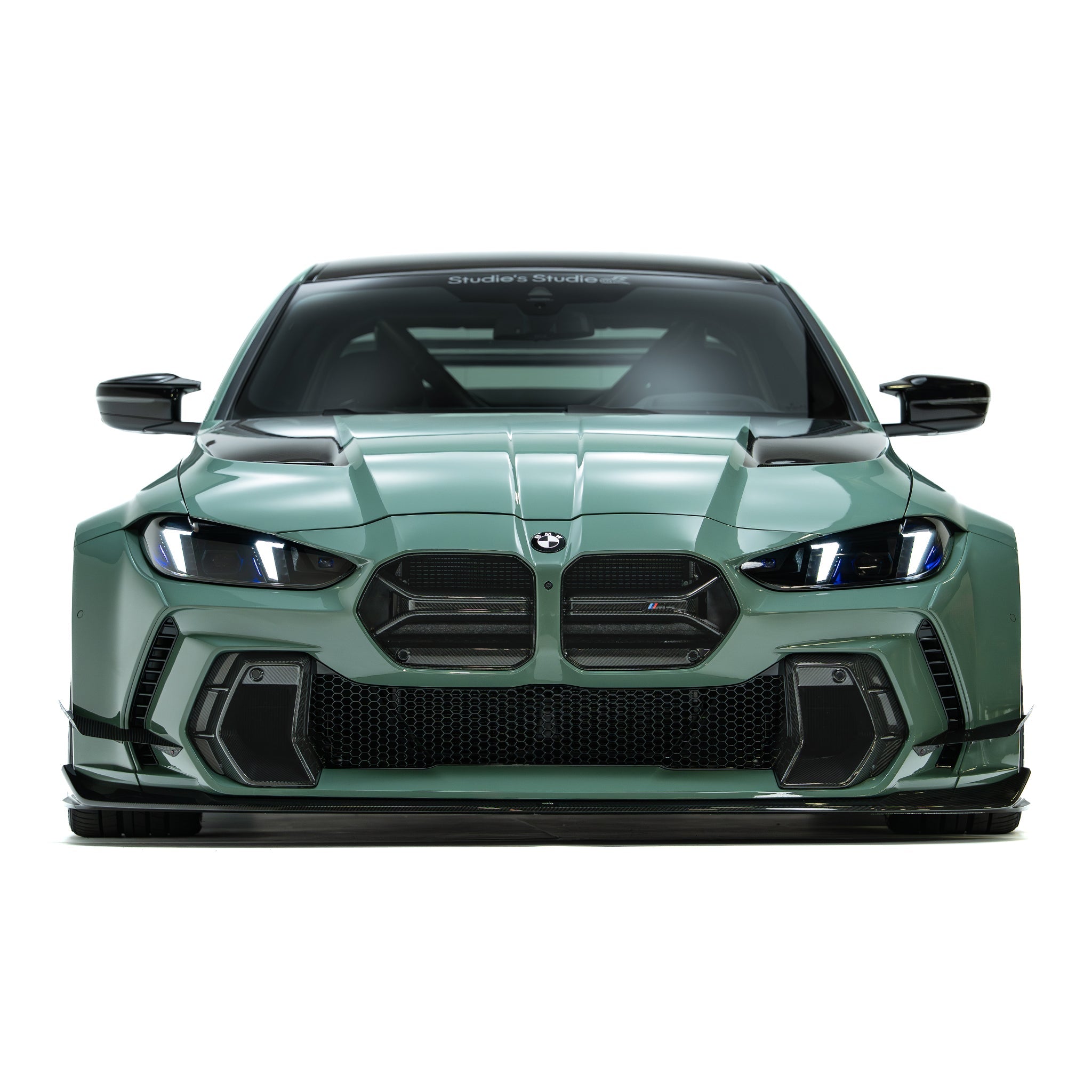 BMW G80 G81 M3/G82 G83 M4 Front Bumper Dry Carbon Fiber Grille & Duct Vents for ADRO V2 Front Bumper 2020+