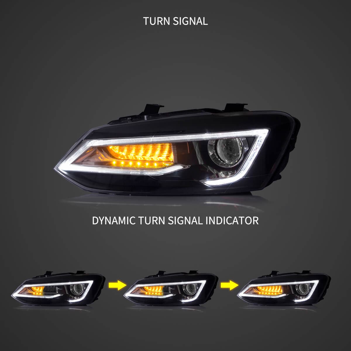 2009-2017 VW POLO LED SEQUENTIAL HEADLIGHTS (6R/6C) - iilumo