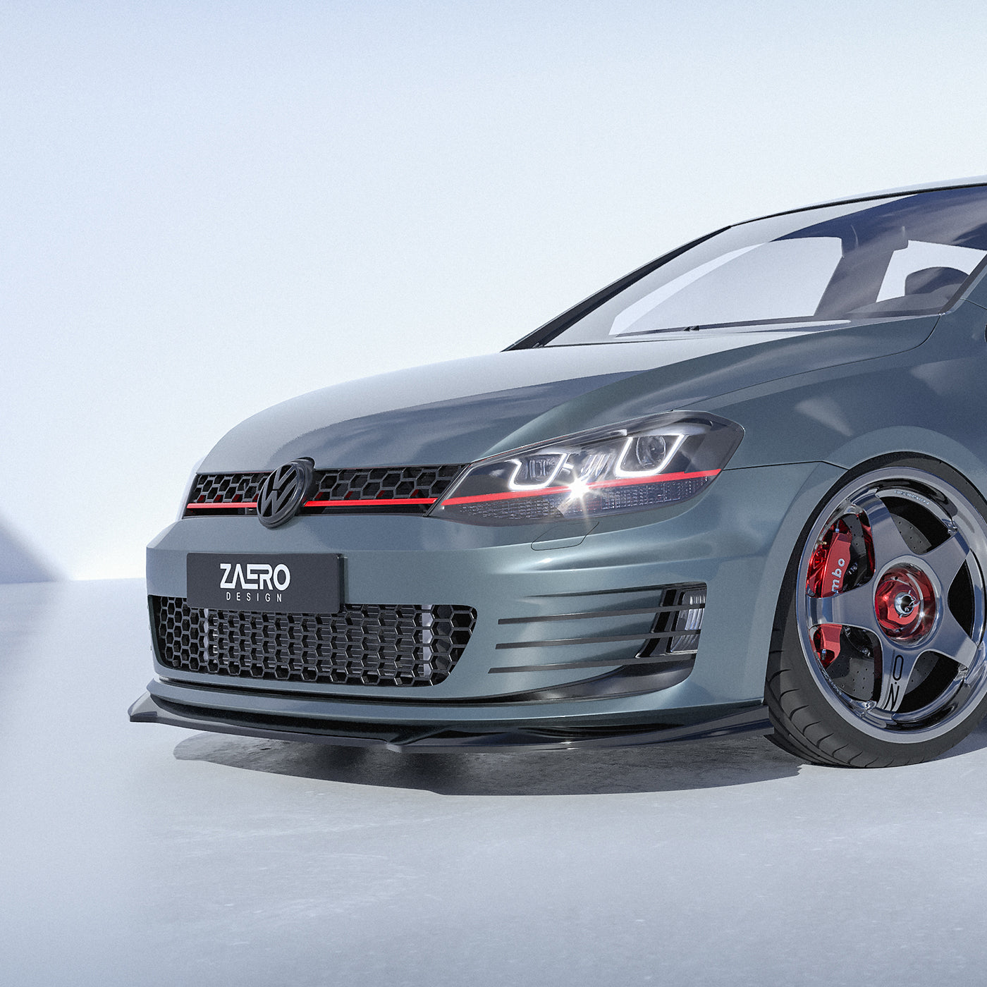 Zaero Designs EVO-1 Front Lip/Splitter for Volkswagen Golf GTI MK7 2013-2017 - iilumolab