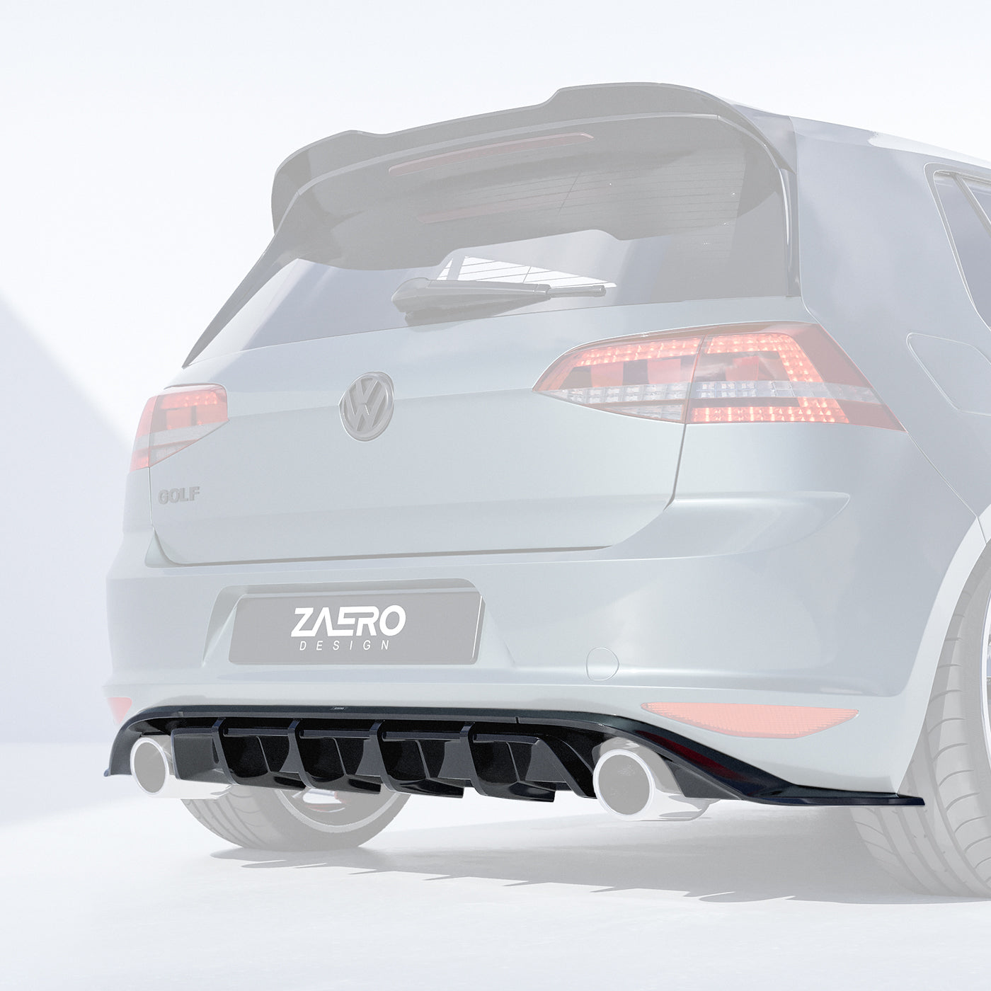 Zaero Designs EVO-1 Rear Diffuser for Volkswagen Golf GTI MK7 2013-2017 - iilumolab