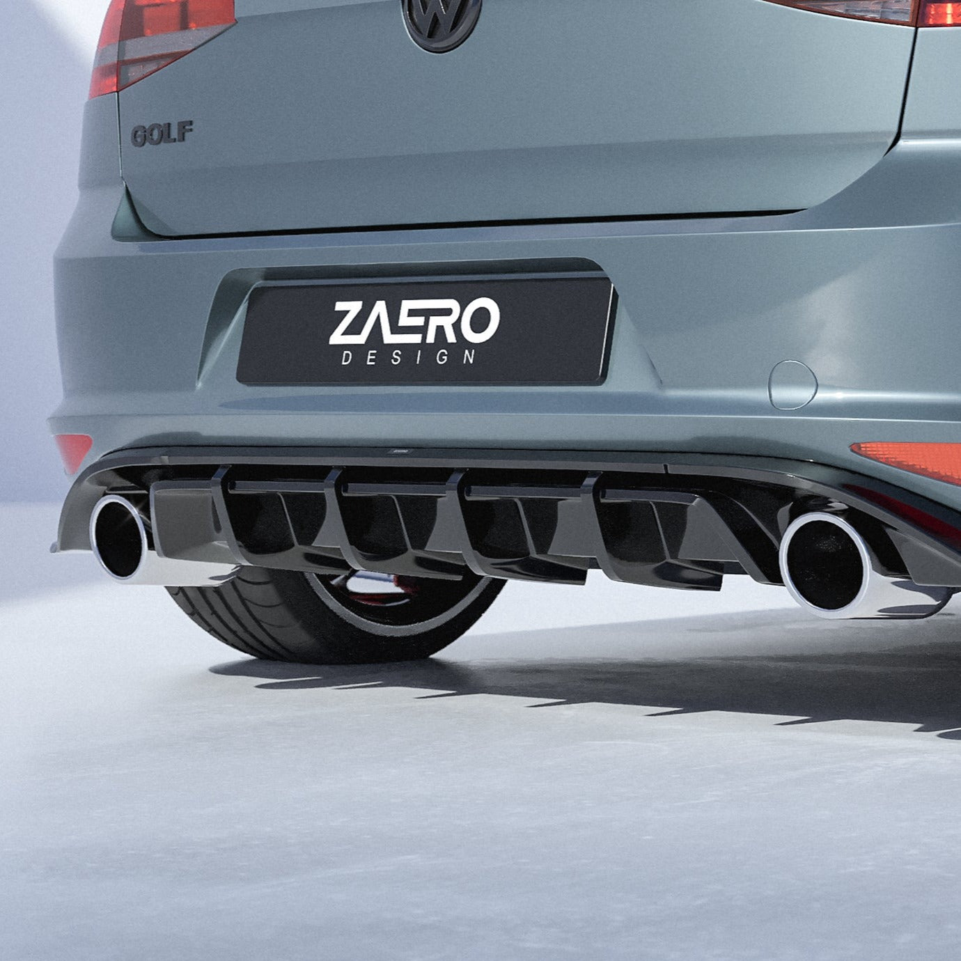 Zaero Designs EVO-1 Rear Diffuser for Volkswagen Golf GTI MK7 2013-2017
