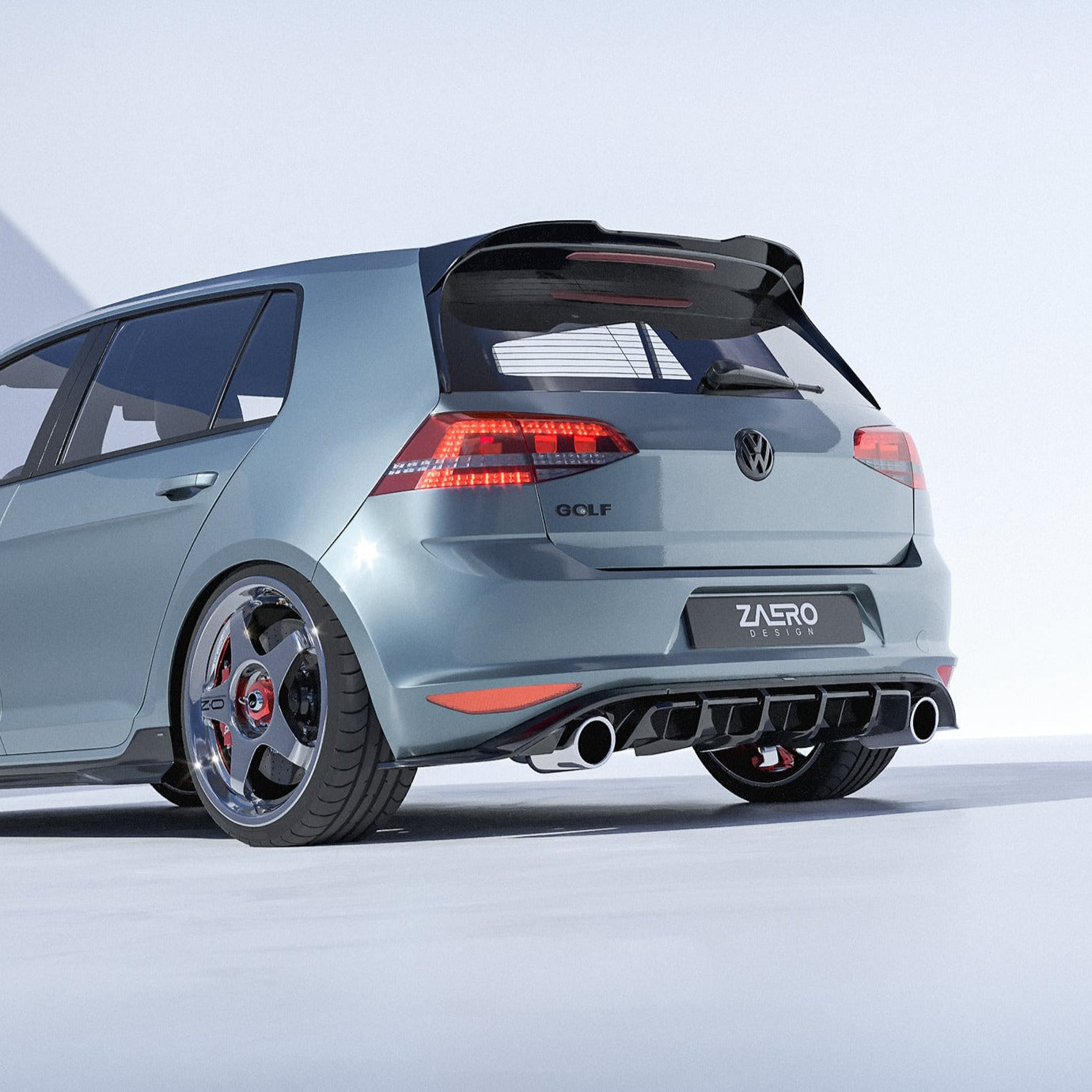 Zaero Designs EVO-1 Rear Diffuser for Volkswagen Golf GTI MK7 2013-2017 - iilumolab