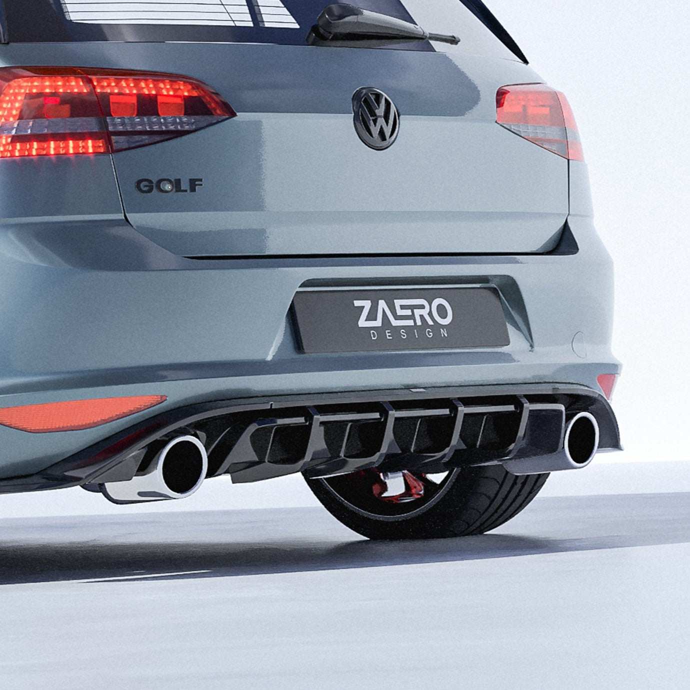 Zaero Designs EVO-1 Rear Diffuser for Volkswagen Golf GTI MK7 2013-2017 - iilumolab