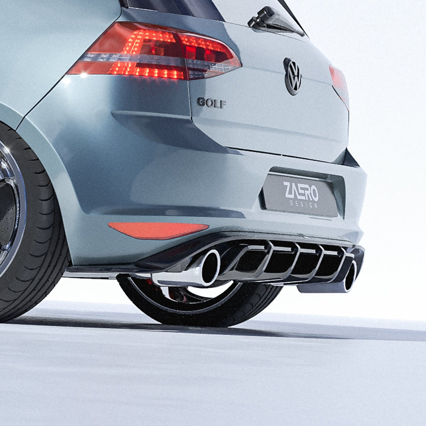 Zaero Designs EVO-1 Rear Diffuser for Volkswagen Golf GTI MK7 2013-2017 - iilumolab