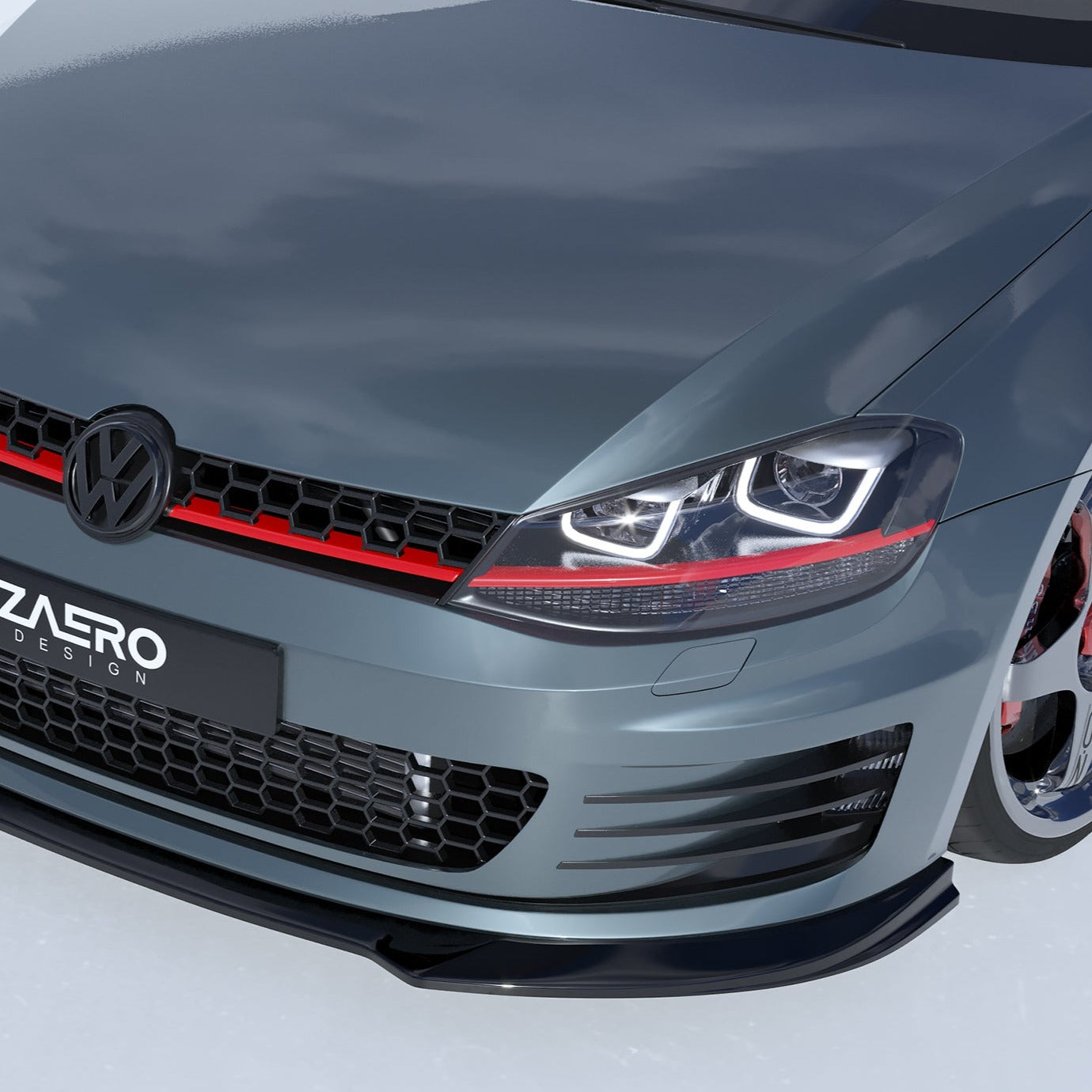 Zaero Designs EVO-1 Front Lip/Splitter for Volkswagen Golf GTI MK7 2013-2017 - iilumolab