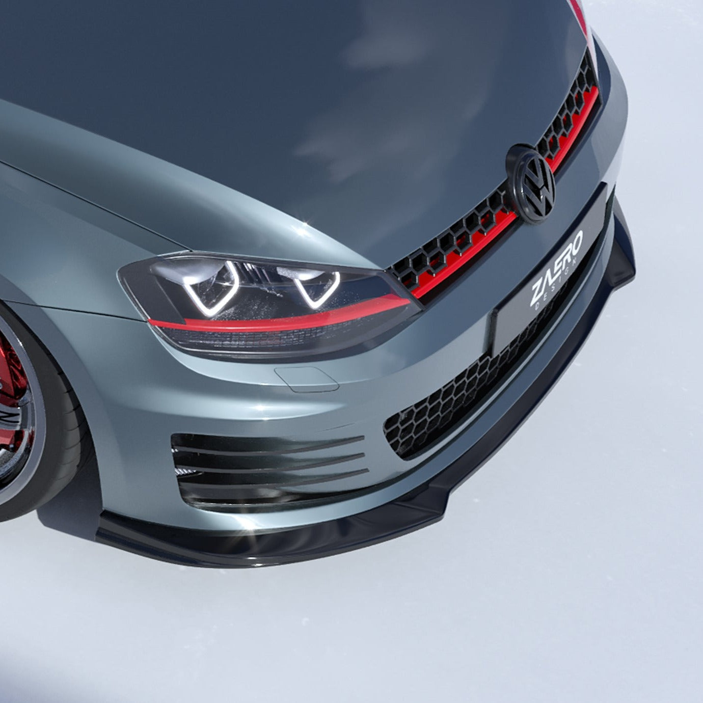 Zaero Designs EVO-1 Front Lip/Splitter for Volkswagen Golf GTI MK7 2013-2017 - iilumolab
