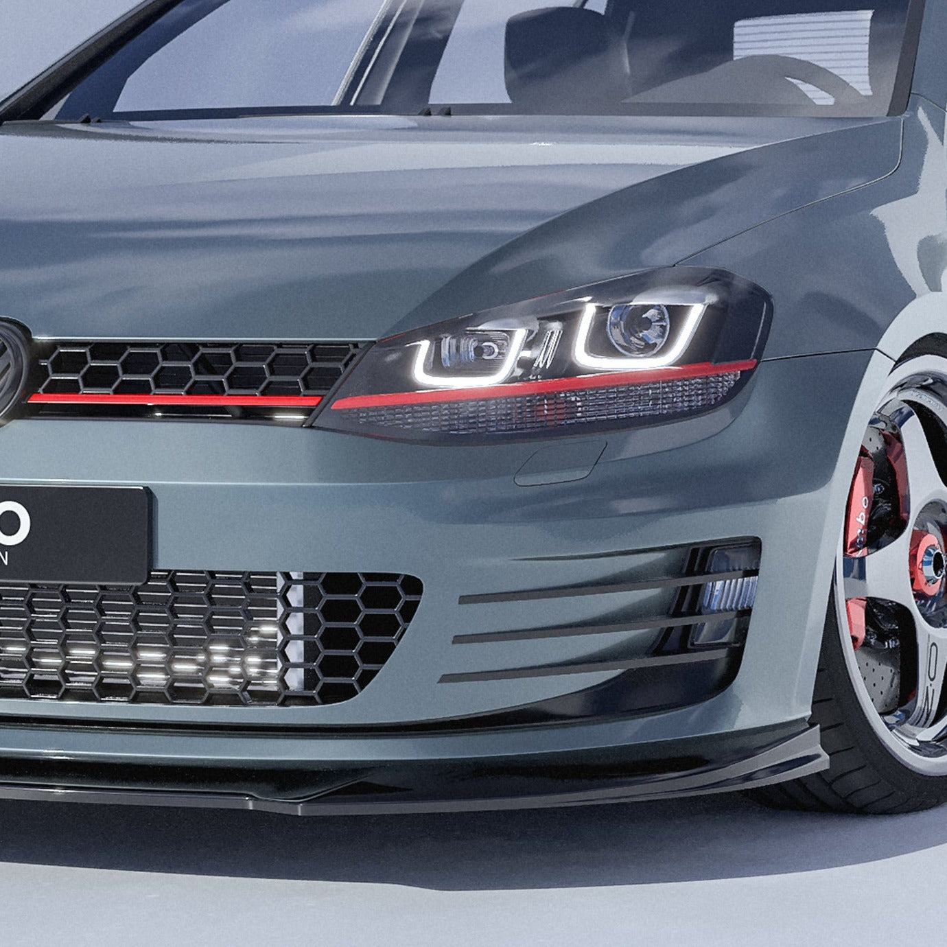 Zaero Designs EVO-1 Front Lip/Splitter for Volkswagen Golf GTI MK7 2013-2017 - iilumolab