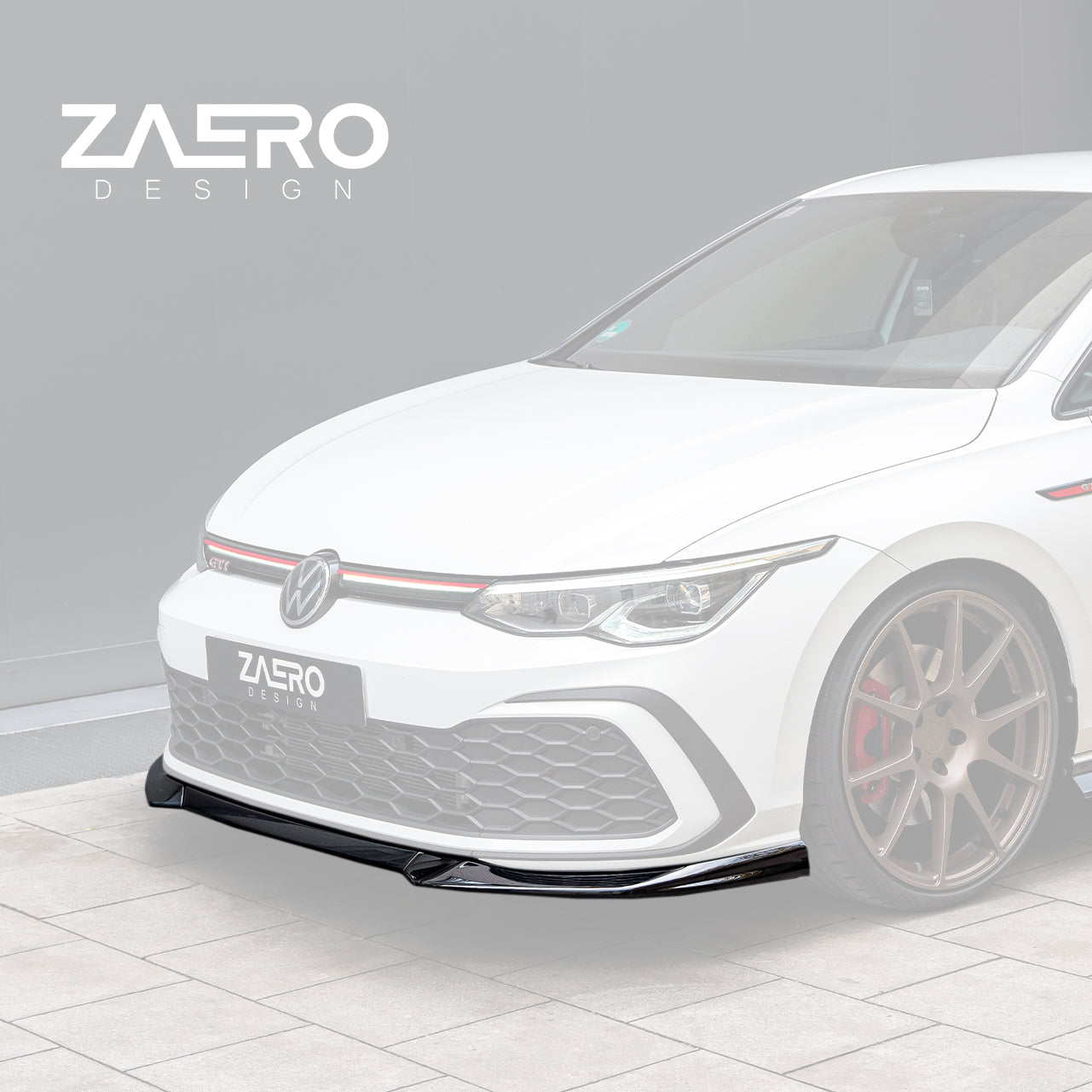Zaero Designs EVO-1 Front Lip/Splitter for Volkswagen Golf GTI MK8 2021+ - iilumolab