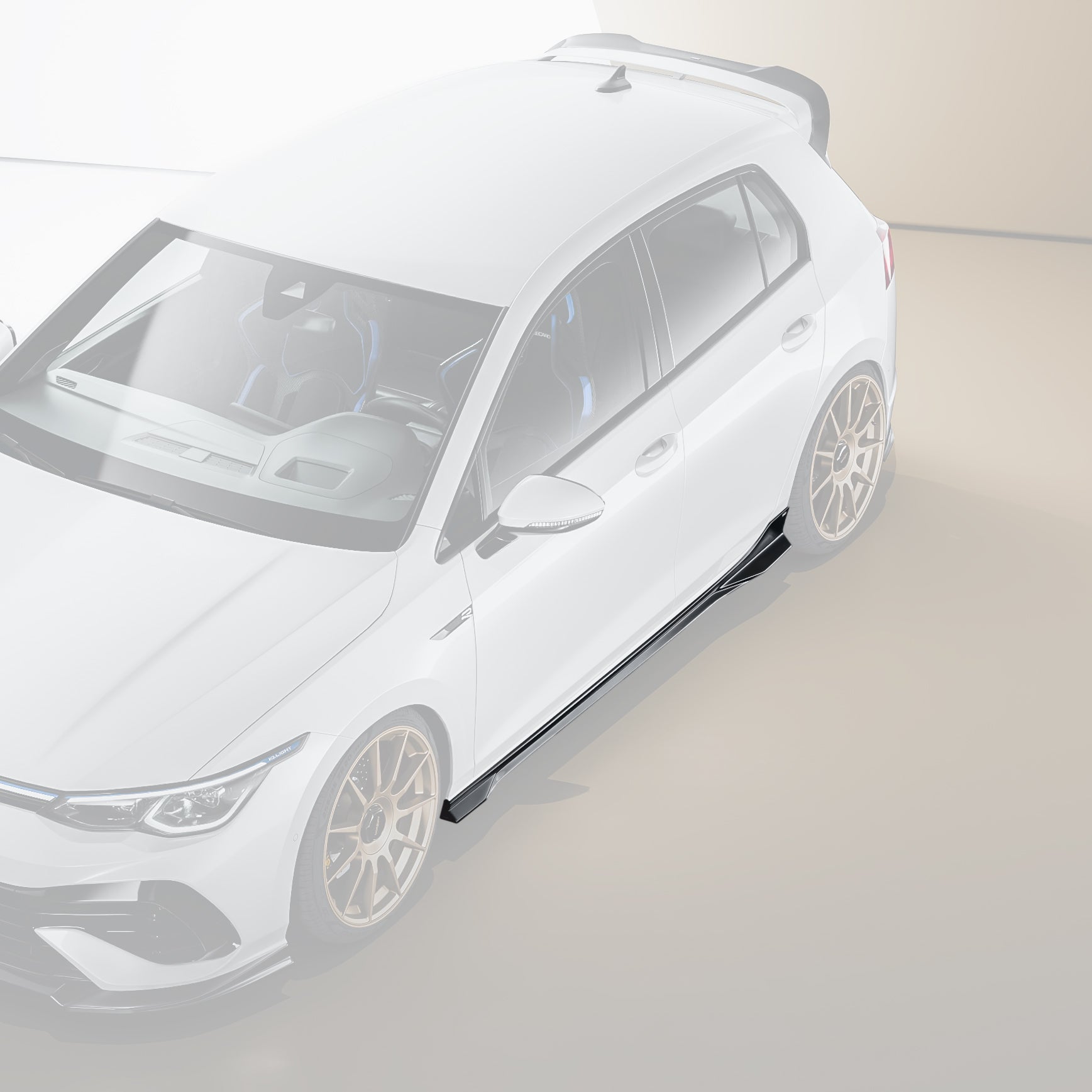 Zaero Designs EVO-1 Side Splitters for Volkswagen Golf MK8 MK8.5 TSI, GTI & R 2021+ - iilumolab