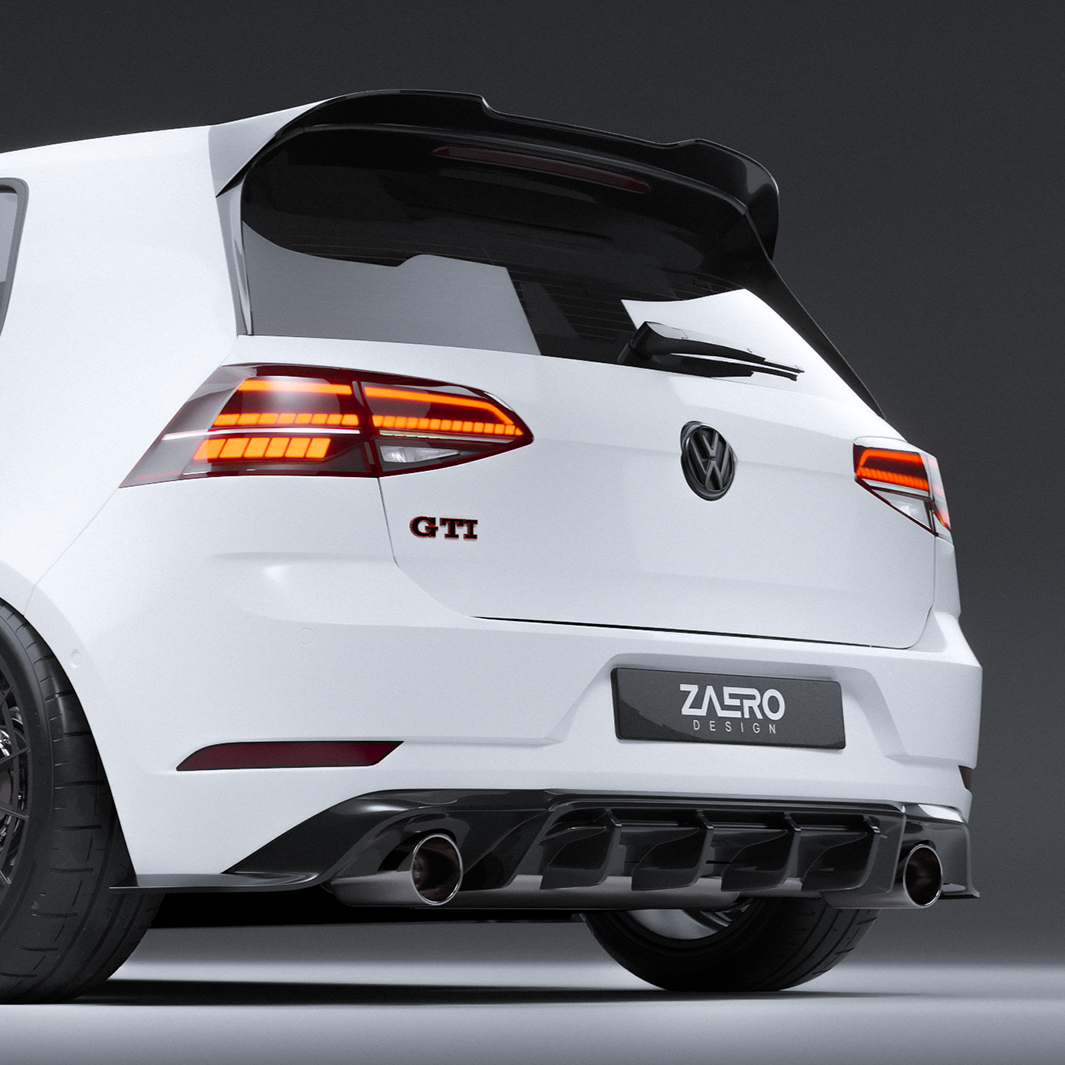 Zaero Designs EVO-1 Rear Spoiler for Volkswagen Golf MK7/MK7.5 GTI & R 2014-2021 - iilumolab