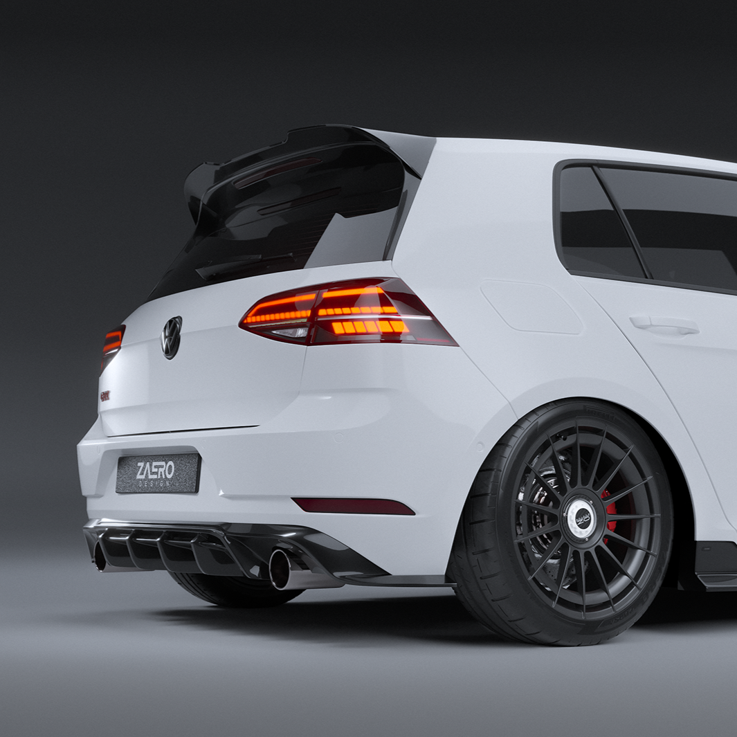 Zaero Designs EVO-1 Rear Spoiler for Volkswagen Golf MK7/MK7.5 GTI & R 2014-2021 - iilumolab