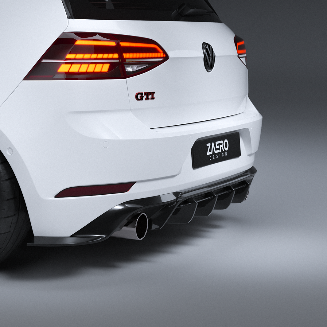 Zaero Designs EVO-1 Rear Diffuser for Volkswagen Golf GTI MK7.5 2018-2021 - iilumolab