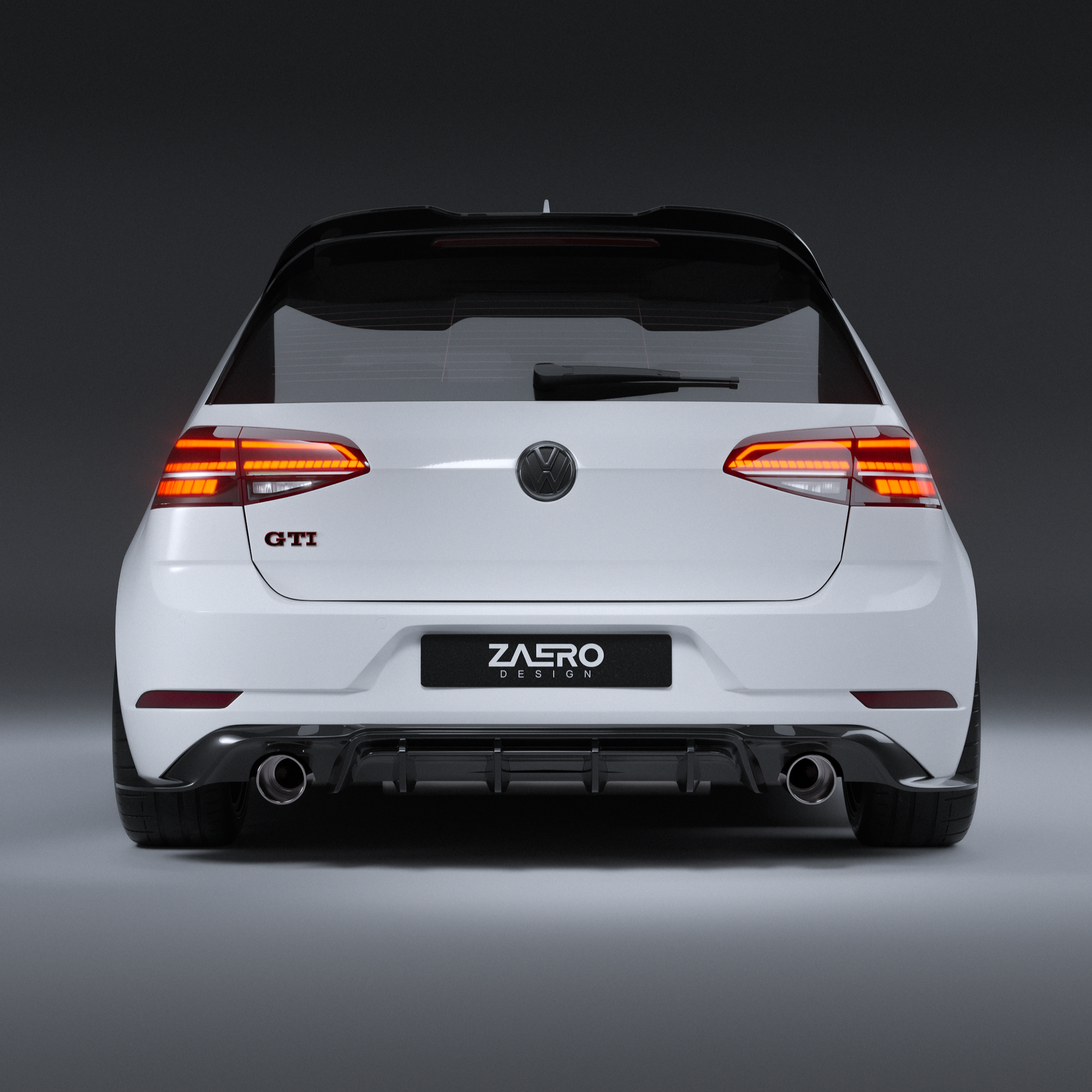 Zaero Designs EVO-1 Rear Diffuser for Volkswagen Golf GTI MK7.5 2018-2021 - iilumolab