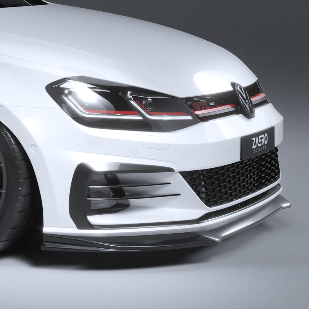 Zaero Designs EVO-1 Front Lip/Splitter for Volkswagen Golf GTI MK7.5 2018-2021 - iilumolab