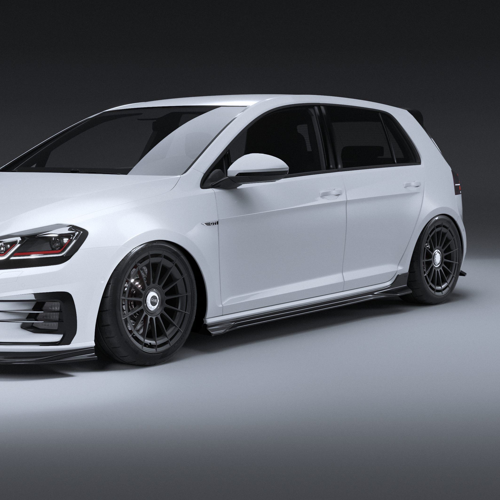 Zaero Designs EVO-1 Side Splitters for Volkswagen Golf MK7/7.5 TSI, GTI & R 2014-2021