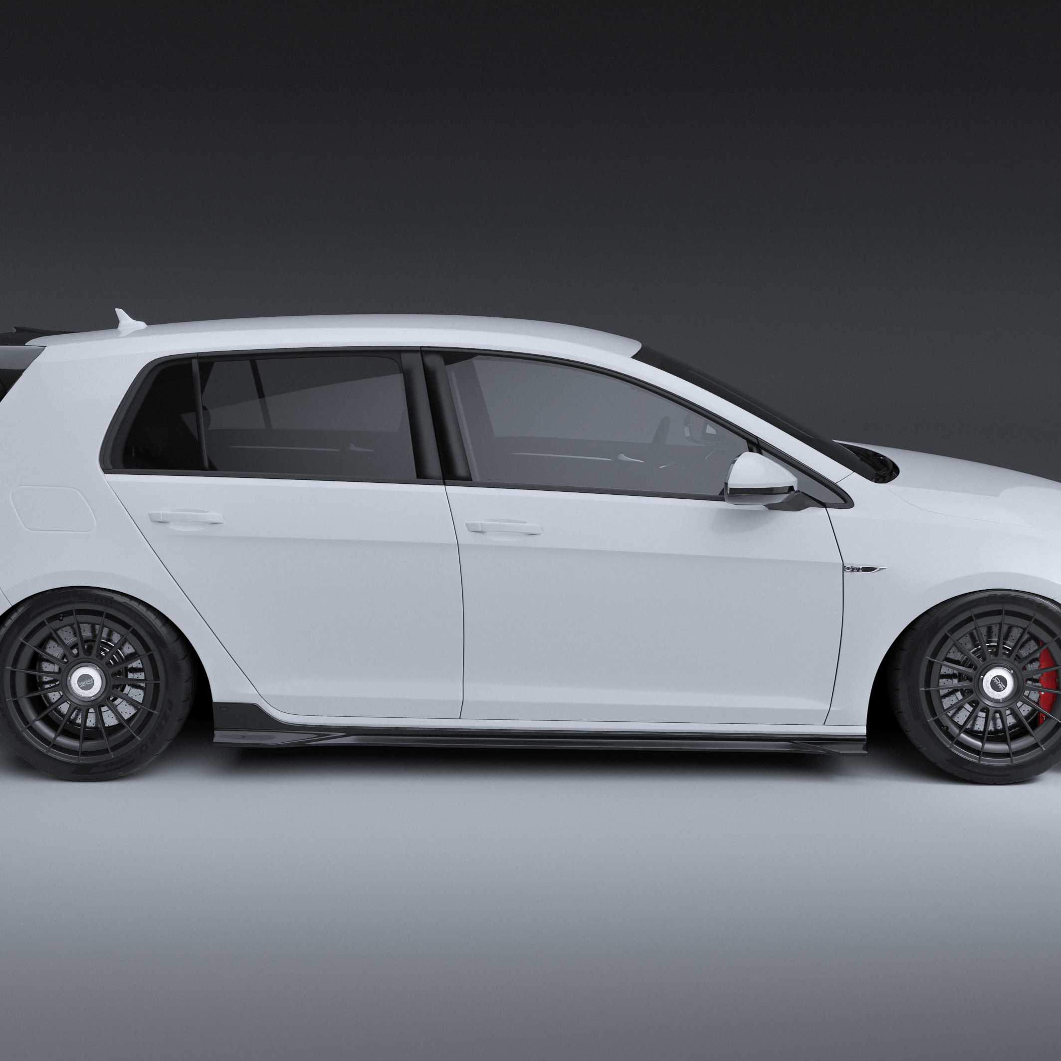 Zaero Designs EVO-1 Side Splitters for Volkswagen Golf MK7/7.5 TSI, GTI & R 2014-2021