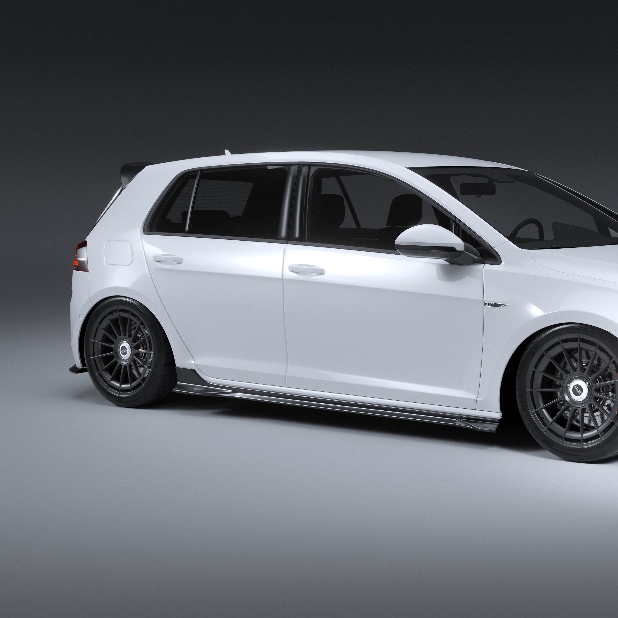 Zaero Designs EVO-1 Side Splitters for Volkswagen Golf MK7/7.5 TSI, GTI & R 2014-2021 - iilumolab