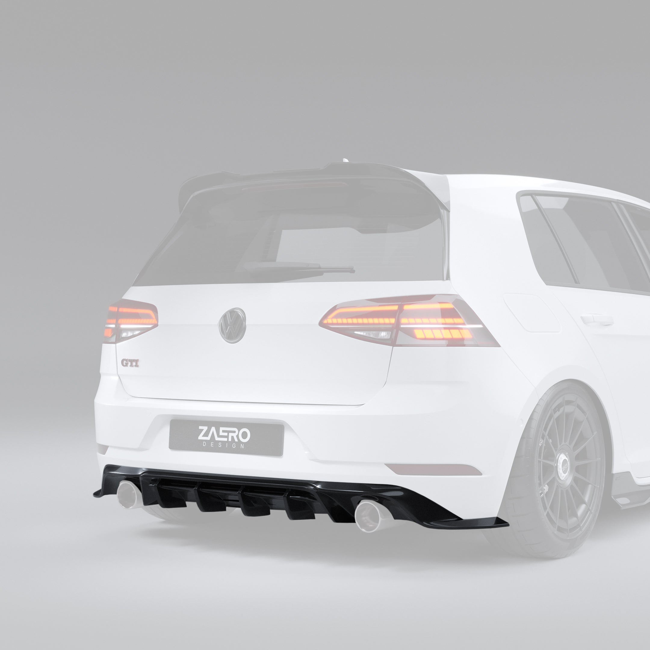 Zaero Designs EVO-1 Rear Diffuser for Volkswagen Golf GTI MK7.5 2018-2021 - iilumolab