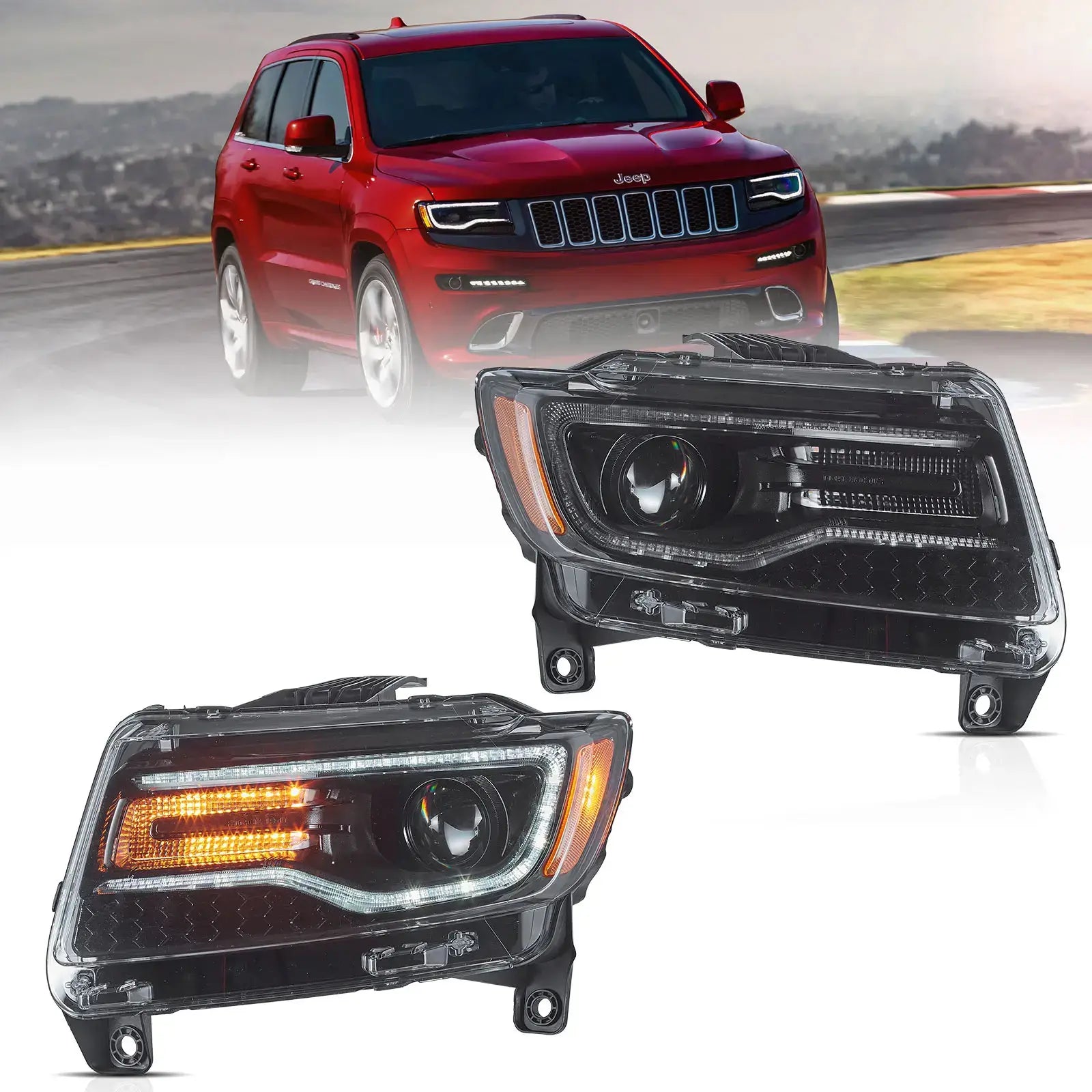 2011-2013 JEEP GRAND CHEROKEE (WK2) SEQUENTIAL LED HEADLIGHTS