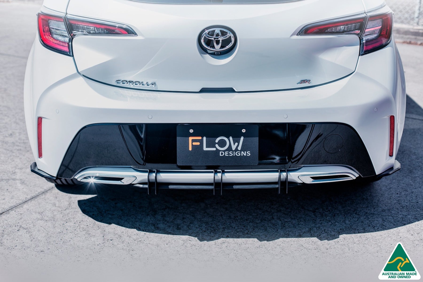 Flow Designs DISCONTINUED SANDED MATTE FINISH - Corolla MZEA12R/ZWE211R ZR 2018-2022 Flow-Lock Rear Diffuser - iilumolab