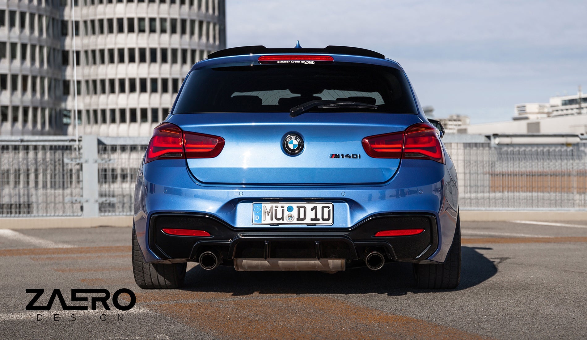 Zaero Designs EVO-1 Rear Spoiler Extension for BMW 1 Series F20 2012-2019