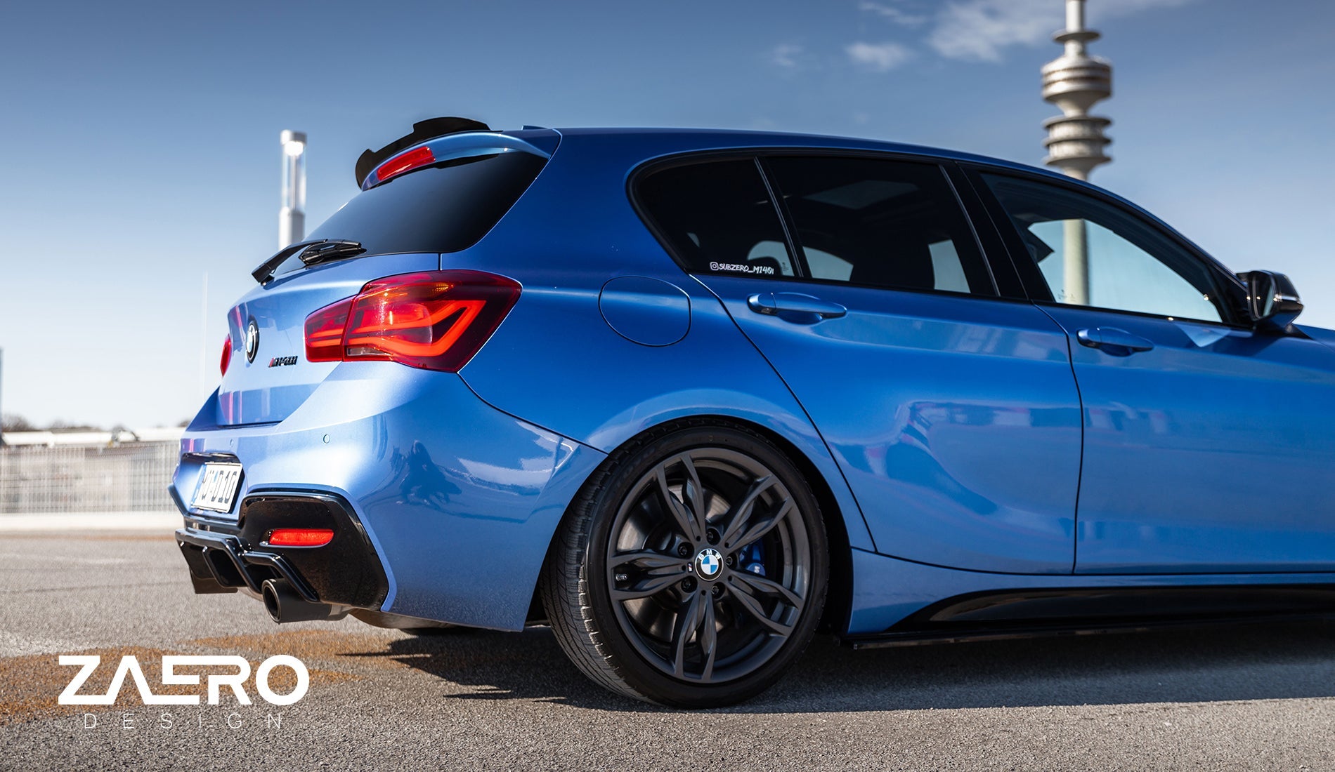 Zaero Designs EVO-1 Rear Spoiler Extension for BMW 1 Series F20 2012-2019