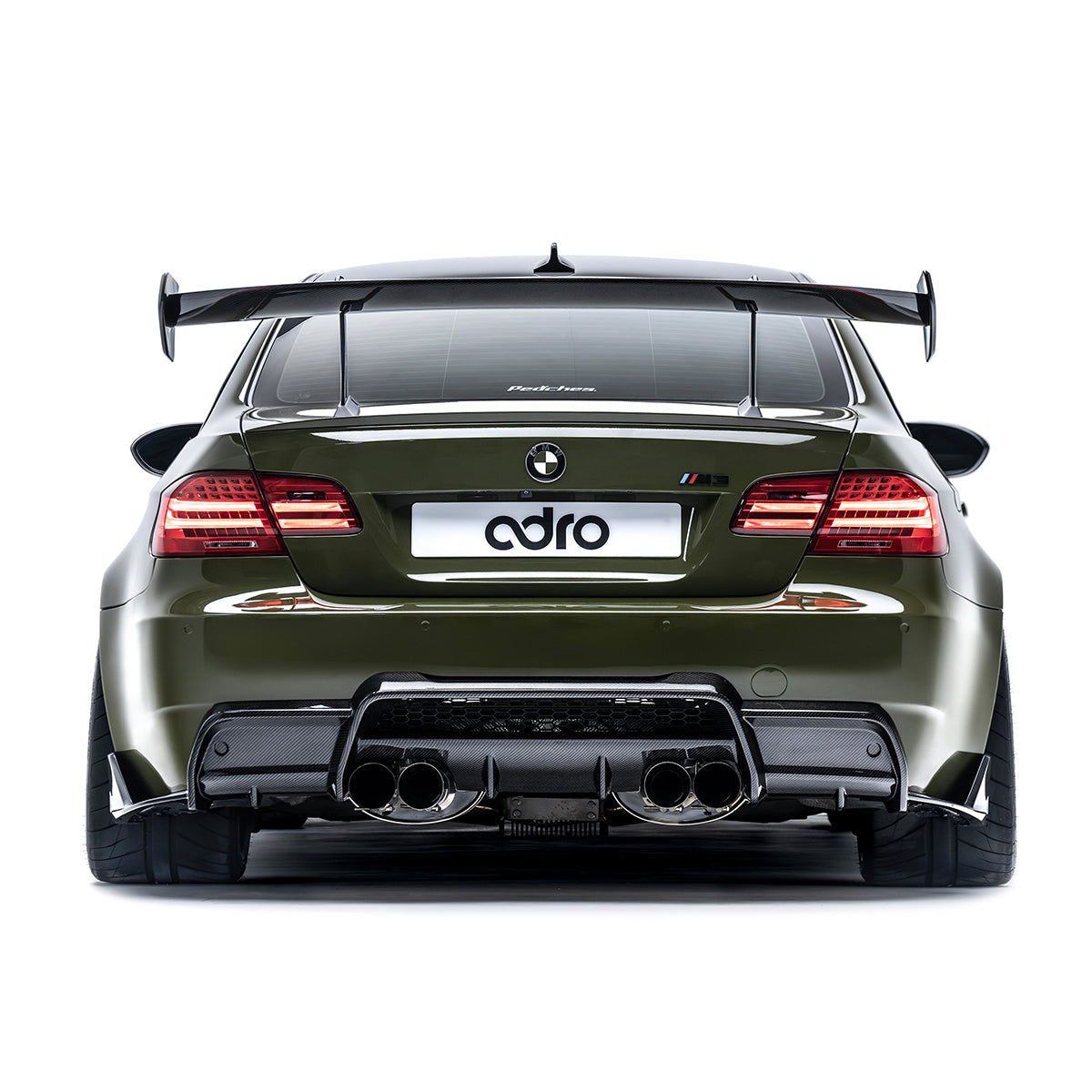 ADRO BMW M3 E92 / 3 Series E92 AT-R1 Carbon Fiber Swan Neck Wing 2008-2013