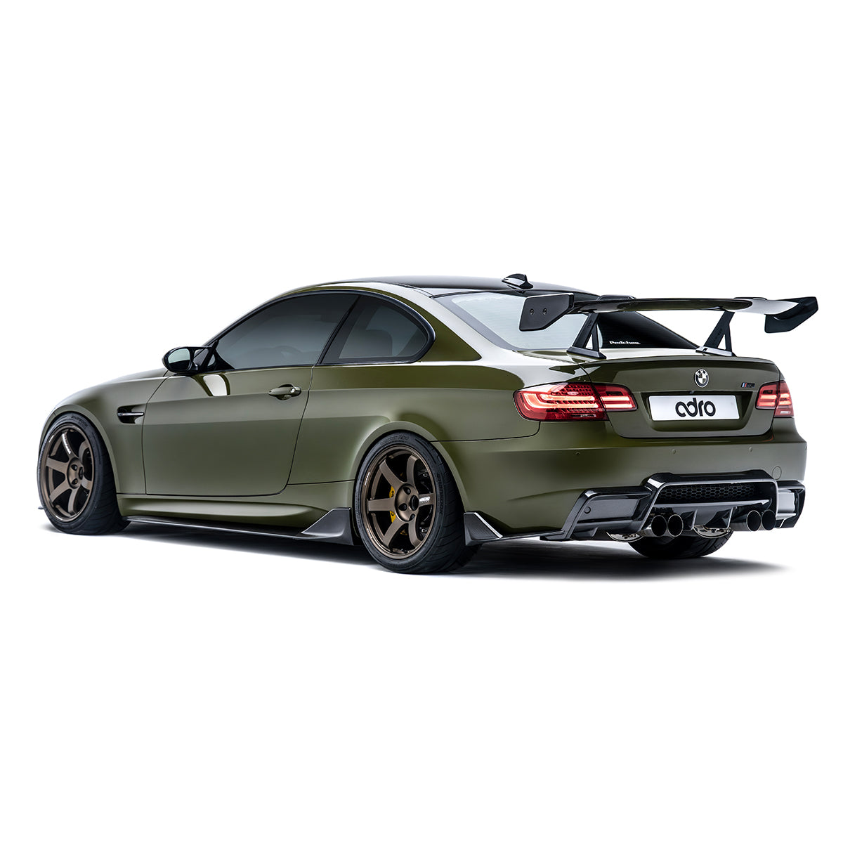 ADRO BMW M3 E92 / 3 Series E92 AT-R1 Carbon Fiber Swan Neck Wing 2008-2013