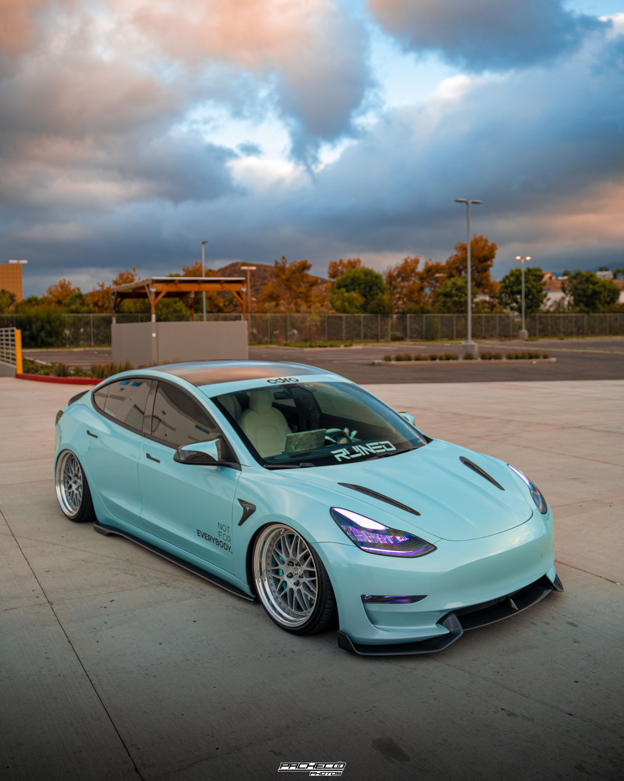 ADRO Tesla Model 3 Carbon Fiber Side Skirts V2 2019-2023