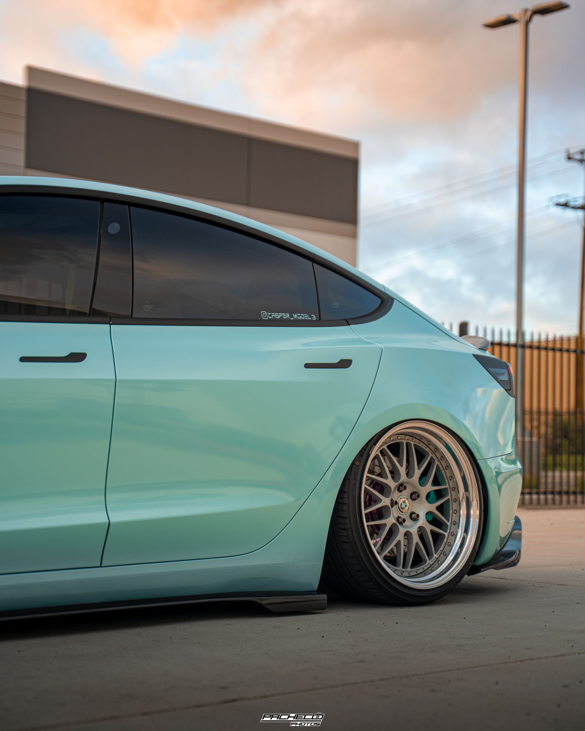 ADRO Tesla Model 3 Carbon Fiber Side Skirts V2 2019-2023