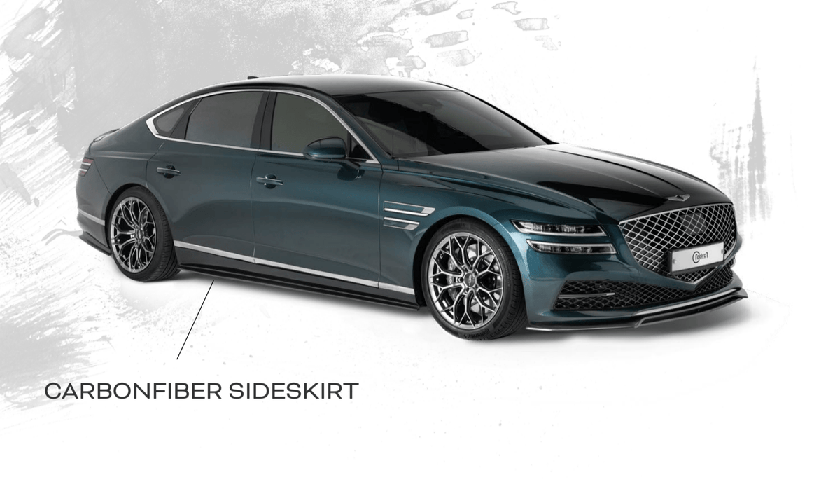 Genesis G80 (RG3) Carbon Fiber Side Skirts V2 2021+