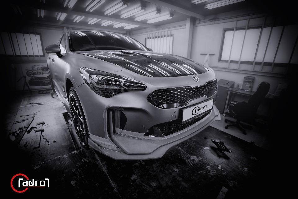KIA STINGER CARBON FIBER FRONT LIP V2 - UPPER ONLY