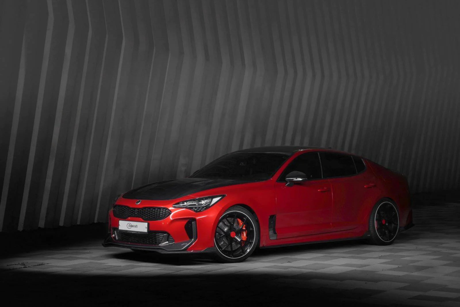 KIA STINGER CARBON FIBER FRONT LIP V2 - UPPER ONLY