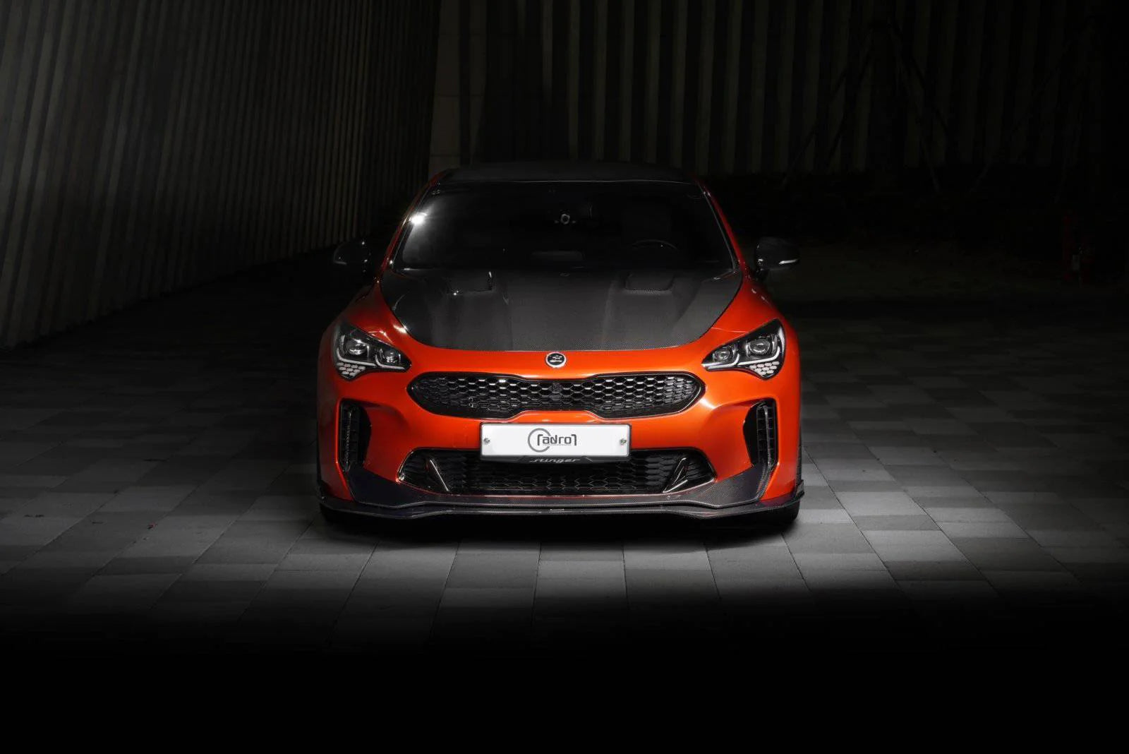 KIA STINGER CARBON FIBER FRONT LIP V2 - UPPER ONLY