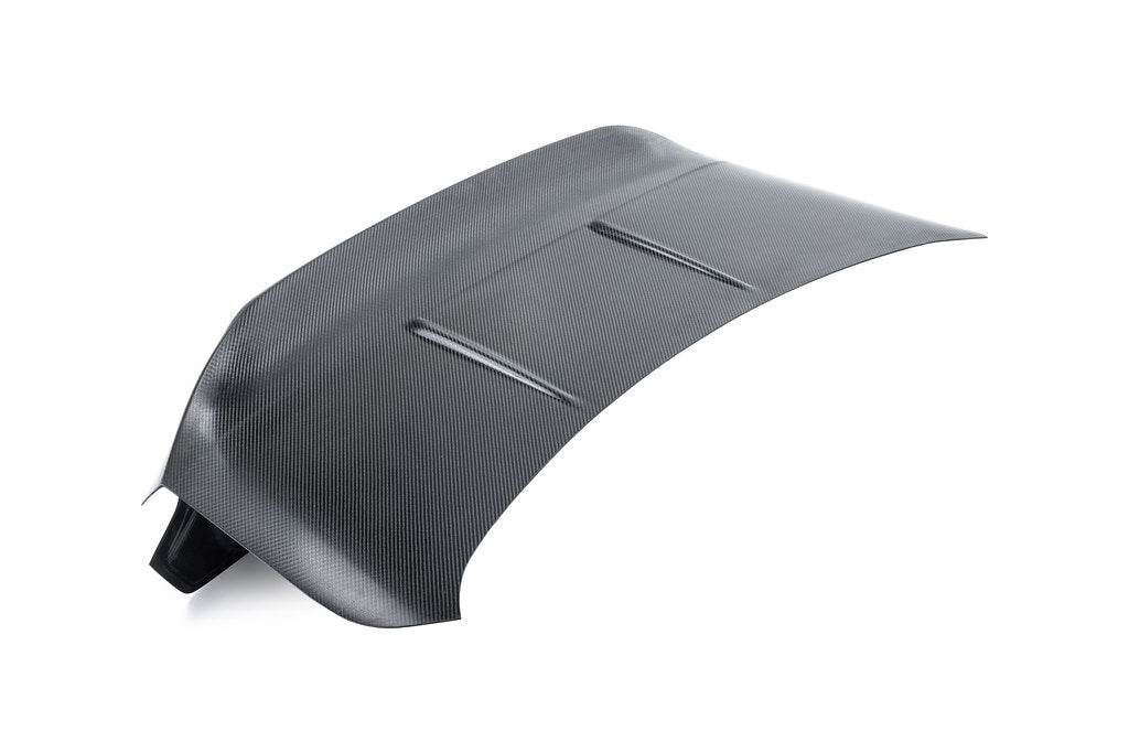 Alpha N G87 M2 Carbon CSL trunk lid exterior view on white background, showcasing lightweight carbon fiber design for BMW M2.
