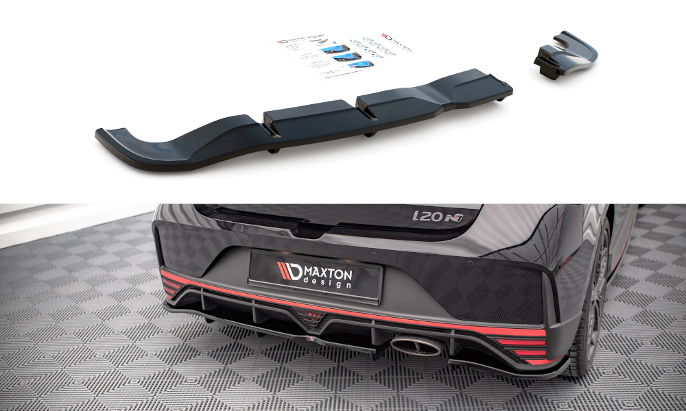 Maxton Design Hyundai i20 N Mk3 Central Rear Splitter - iilumolab