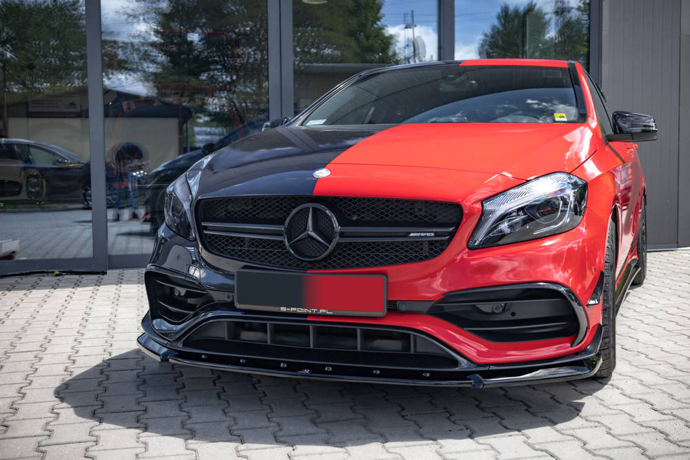 Maxton Design Front Splitter V.1 Mercedes A45 W176 AMG AERO Facelift Front Lip